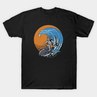 Gorilla & Shark Surfing T-Shirt